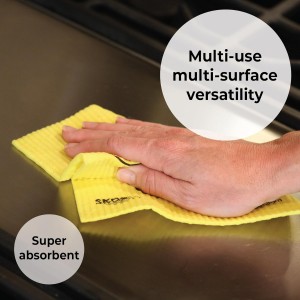 Skoy Cloth, 8-Pack Versatile Swedish Dishcloths for Kitchen and Household Use, Reusable Cleaning Cloths, Planet-Friendly, Dishwasher and Dryer-Safe, Assorted Colors