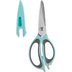 Farberware 4-in-1 Kitchen Shears, 2-Piece, Aqua and Gray