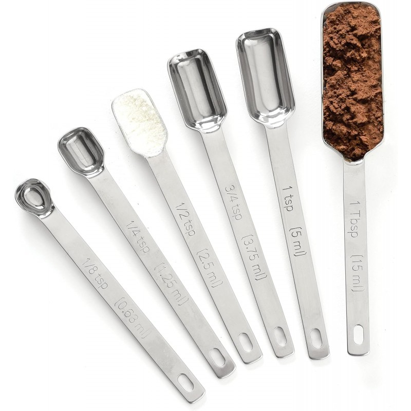 Norpro 3060 Stainless Steel Measuring Spoons, Set of 6