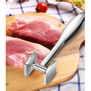 Meat Tenderizer Meat Hammer Mallet Tool Pounder For Tenderizing Steak Beef And Poultry. With Rubber Comfort Grip Handle.Dishwasher Easy