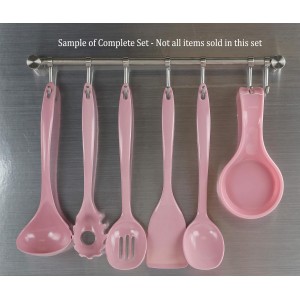 Spaghetti Spoon, Pasta Server, Fork with Ergonomic Handle, Heat Resistant, BPA Free with Ergonomic Handle,11.5 inch Melamine Utensil by Reston Lloyd, Pink