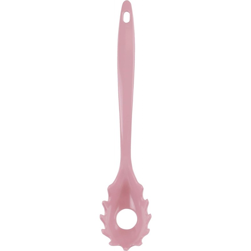 Spaghetti Spoon, Pasta Server, Fork with Ergonomic Handle, Heat Resistant, BPA Free with Ergonomic Handle,11.5 inch Melamine Utensil by Reston Lloyd, Pink