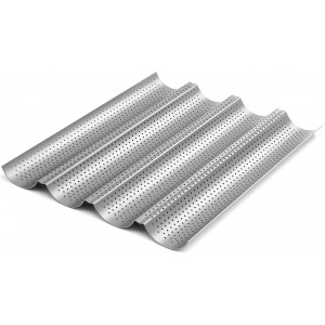 Tiawudi 2 Pack Nonstick Perforated Baguette Pan 15