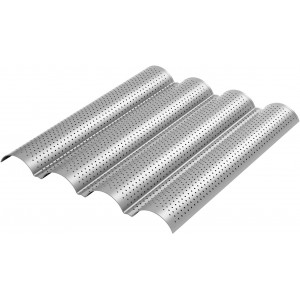 Tiawudi 2 Pack Nonstick Perforated Baguette Pan 15