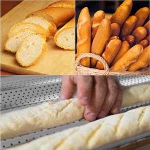 Tiawudi 2 Pack Nonstick Perforated Baguette Pan 15