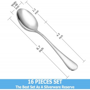Teaspoon Set,16 Piece 6.7
