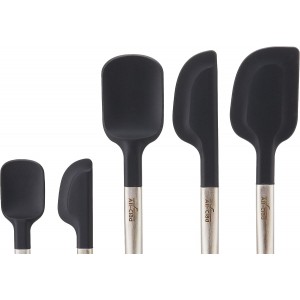 All-Clad Specialty Silicone Kitchen Gadgets 5 Piece Set, Spatulas Kitchen Tools, Kitchen Hacks Black