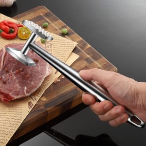 Aliglow Meat Tenderizer Hammer/Mallet Tool/Pounder For Tenderizing and Pounding Steak, Beef And Poultry. Solid Metal Construction With Comfort Grip Handle