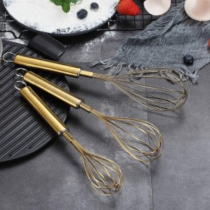 Berglander Gold Whisk Pack of 3 Stainless Steel 8