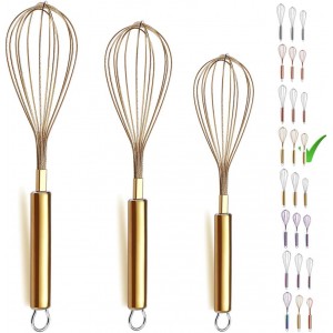 Berglander Gold Whisk Pack of 3 Stainles...