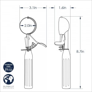 Nordic Ware Large Cookie Scoop, 3 Tablespoon Capacity, Silver