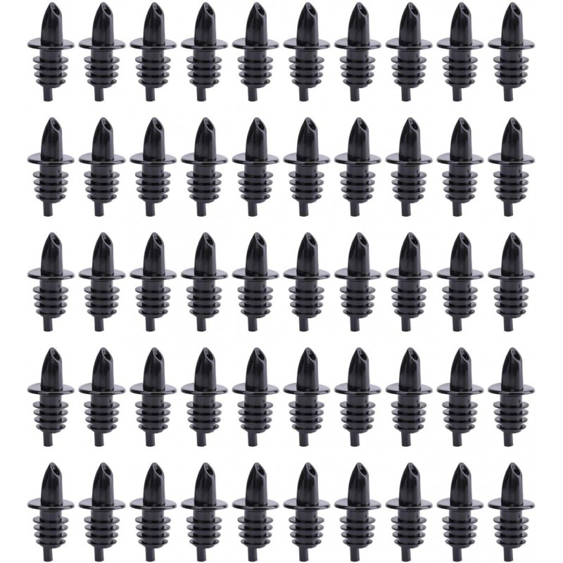 Hedume 50 Pack Bottle Pourers, Free Flow Pourers, Liquor Bottle Pourers Perfect for Pubs, Clubs, Restaurants, Bars, Coffee Shops and Diners