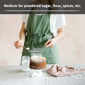 Newness Fine Mesh Skimmer Spoon, Professional 304 Stainless Steel Hot Pot Fat Strainer for Oil Filter Skimming Grease and Foam, Durable Multi-Functional Kitchen Cooking Mesh Food Strainer Ladle-3 Pack