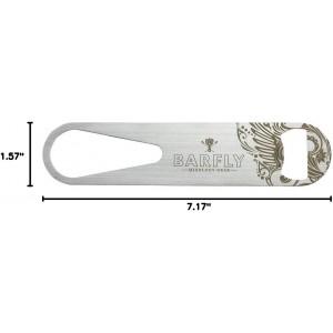 Barfly Bar Speed Opener, 7-Inch, Stainless, Black