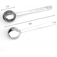 Hedume 9 Pack Coffee Scoop, 304 Stainless Steel Coffee Measuring Scoop 1 Tablespoon, Long Handle Spoon for Coffee, Milk Powder, Fruit Powder