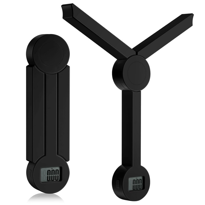 Folding Digital Kitchen Scale, Highly Accurate Compact Portable Food Scale with LCD Display, Auto Power Off and Tare Features, for Measuring Intake of Healthy Eating People (Black)