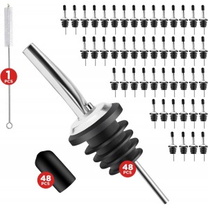 48 Pack Stainless Steel Bottle Pourers f...
