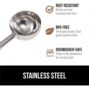 GORILLA GRIP BPA-Free 304 Stainless Steel Cookie Scoop, 3 TBSP Scooper #20, Soft Grip Handle, Easy Food Release, Create Even Portions, Multipurpose Kitchen Melon Baller, Meatball Spring Scoops, Mint