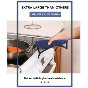 Pot Holders Clearance for Kitchen Heat Resistant Potholder, Hot Pads, Trivet for Cooking and Baking (5, Dark Blue)