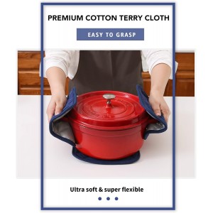 Pot Holders Clearance for Kitchen Heat Resistant Potholder, Hot Pads, Trivet for Cooking and Baking (5, Dark Blue)