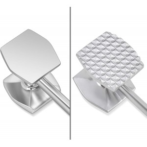 Aliglow Meat Tenderizer Hammer Tool Pounder For Tenderizing Steak Beef Poultry, Heavy Duty Dual-Sided Mallet with Soft Grip Handle - Multifunctional Kitchen Beater for Chicken,Fish, Baking