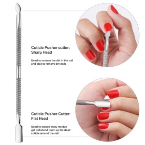 YINYIN Cuticle Trimmer with Cuticle Pusher and Cutter, Professional Stainless Steel Nippers, Cutter Clippers, Cuticle Remover, Pedicure Manicure Tools for Fingernails and Toenails, Sliver