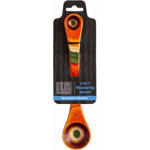 Totally Bamboo Baltique Marrakesh Collection 2 in 1 Wooden Measuring Spoon with Tablespoon and Teaspoon Measurements