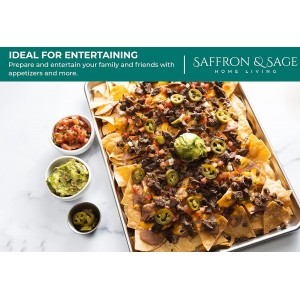 Commercial Quality Cookie Sheet and Rack - Aluminum Half Sheet Baking Pan and Stainless Steel Cooling Rack Set 13x18 Rust & Warp Resistant, Heavy Duty