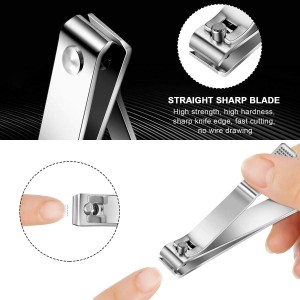 Mudder 6 Pcs Silver Large Nail Clippers Stainless Steel Ultra Sharp Sturdy Fingernail and Toenail Clipper Cutters Straight Edge Toenails Nail Trimmer Cutters for Men Women Thick Nails Anti-slip Handle