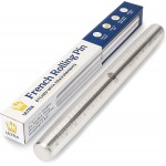 Ultra Cuisine French Rolling Pin for Baking – Tapered Stainless Steel Design with Measurements, Professional or Home Use with Pizza, Cookie, & Pastry Dough, or Fondant and Pie Crust – Dishwasher-Safe