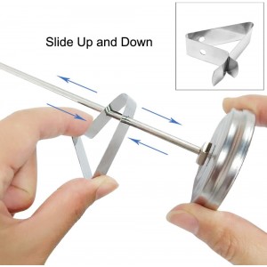 Efeng 15“ turkey fryer thermometer with pot clip (2 Pack), 2