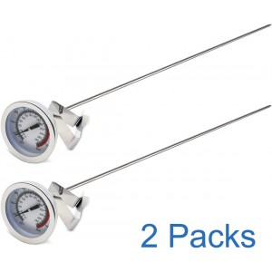 Efeng 15“ turkey fryer thermometer with pot clip (2 Pack), 2