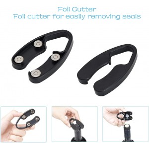 Electric Wine Bottle Opener Automatic Wine Opener Rechargeable Electric Corkscrew with Wine Aerator,Foil Cutter,Wine Stopper,USB-C Charge Cable, Wine Gifts For Women Wine Lovers(Silver)