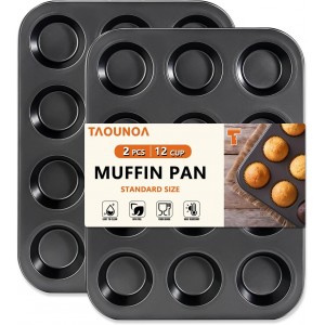 Muffin Tin, 12-Well Nonstick Cupcake Pan...