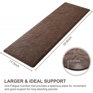 KMAT Kitchen Mat Cushioned Anti-Fatigue Waterproof Non-Slip Standing Mat Ergonomic Comfort Rug for Home,Office,Sink,Laundry,Desk 17.3