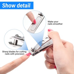 2 Pieces Nail Clipper for Thick Nails, Straight Edge Toenail Clippers, Heavy Duty Stainless Steel Fingernail Cutters, Large Wide Mouth Fingernail and Toenail Scissors for Men Women