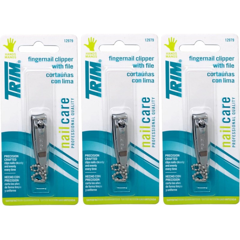 Trim Nail Care Fingernail Clipper (3 pack)