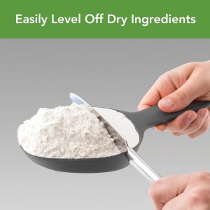 Tovolo Scoop & Sift Flour Sifter for Baking Dusting 1 Cup Fine 20 Mesh Sieve Flour Duster, Easy Scoop Dishwasher Safe Baking Powdered Sugar Flour Sifting Tool for Aerating Coating Dusting, Charcoal