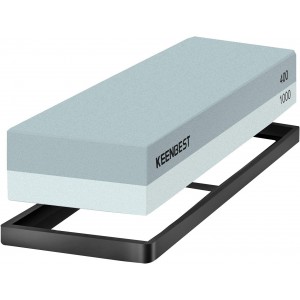 Actual Grit Premium Material Sharpening Stone 2 Side 400 1000 Whetstone Set Kitchen Knife Sharpener Stone Wet Stones for Sharping Knives Kit with Non-slip Rubber Base