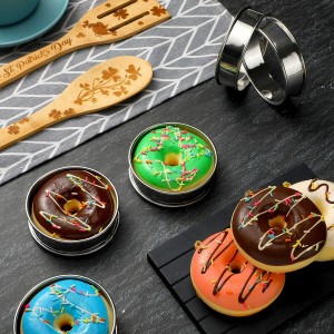 Boao 16 Pcs English Muffin Rings Nonstick Double Rolled Crumpet Rings Round Cookie Cutter Biscuit Cutters Double Rolled Tart Stainless Steel Round Muffin Tart Molds for Home Baking(3 Inch)