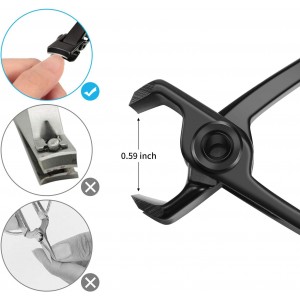 Mudder 2 Pieces Oversized Thick Nail Clippers for Tough Toenails Fingernails Stainless Steel Fingernail Clipper Ultra Wide Jaw Sharp Trimmer Ingrown Manicure Pedicure Men Women Elder, 2 Size(Black)