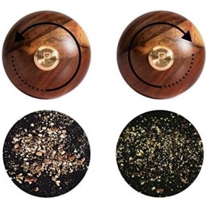 Pepper Mill, Pepper Grinder with Adjustable Stainless Steel Grinder, Acacia Wood, Height 30 cm / 12 inch