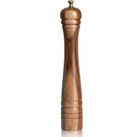 Pepper Mill, Pepper Grinder with Adjustable Stainless Steel Grinder, Acacia Wood, Height 30 cm / 12 inch