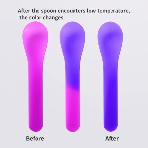 30 Pack Color Changing Ice Cream Spoons, 5.15 Inch Break-Resistant Plastic Spoons, Individually Wrapped - Eye-catching Color-Emergence Effect for Dessert Utensils, BPA Free