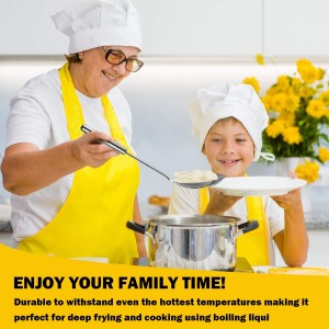 2 Pieces Stainless Steel Cooking Colander Skimmer Slotted Spoon Kitchen Strainer Ladle with Long Handle for Kitchen Cooking Baking, 13.4 Inch