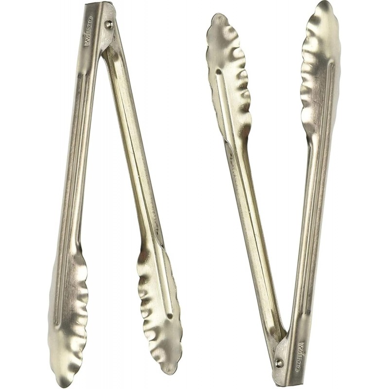 Winco UT-9 Coiled Spring Heavyweight Stainless Steel Utility Tong, 9-Inch (Pack of 2)
