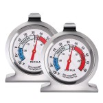 2 Pack Refrigerator Thermometer, 30-30°C/20-80°F, Classic Fridge Thermometer Large Dial with Red Indicator Thermometer for Freezer Refrigerator Cooler