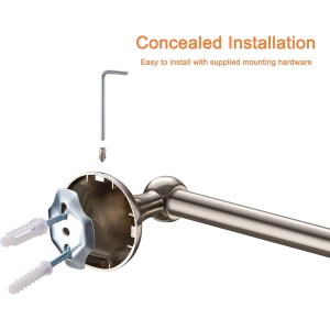 BGL Bathroom Accessory Set, Brushed Nickel Adjustable Expandable Towel Bar 4-Piece Bathroom Hardware Set Wall Mounted