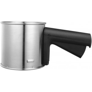 3 Cup Flour Sifter for Baking, Handheld Strainer Sifter Stainless Steel, Hand Crank Squeeze Sieve for Baking w/Comfortable Handle for Flour Powdered Sugar Cake - Baker Supplies