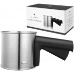 3 Cup Flour Sifter for Baking, Handheld Strainer Sifter Stainless Steel, Hand Crank Squeeze Sieve for Baking w/Comfortable Handle for Flour Powdered Sugar Cake - Baker Supplies